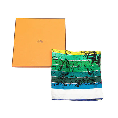 Hermès Jungle Love Rainbow Silk Scarf