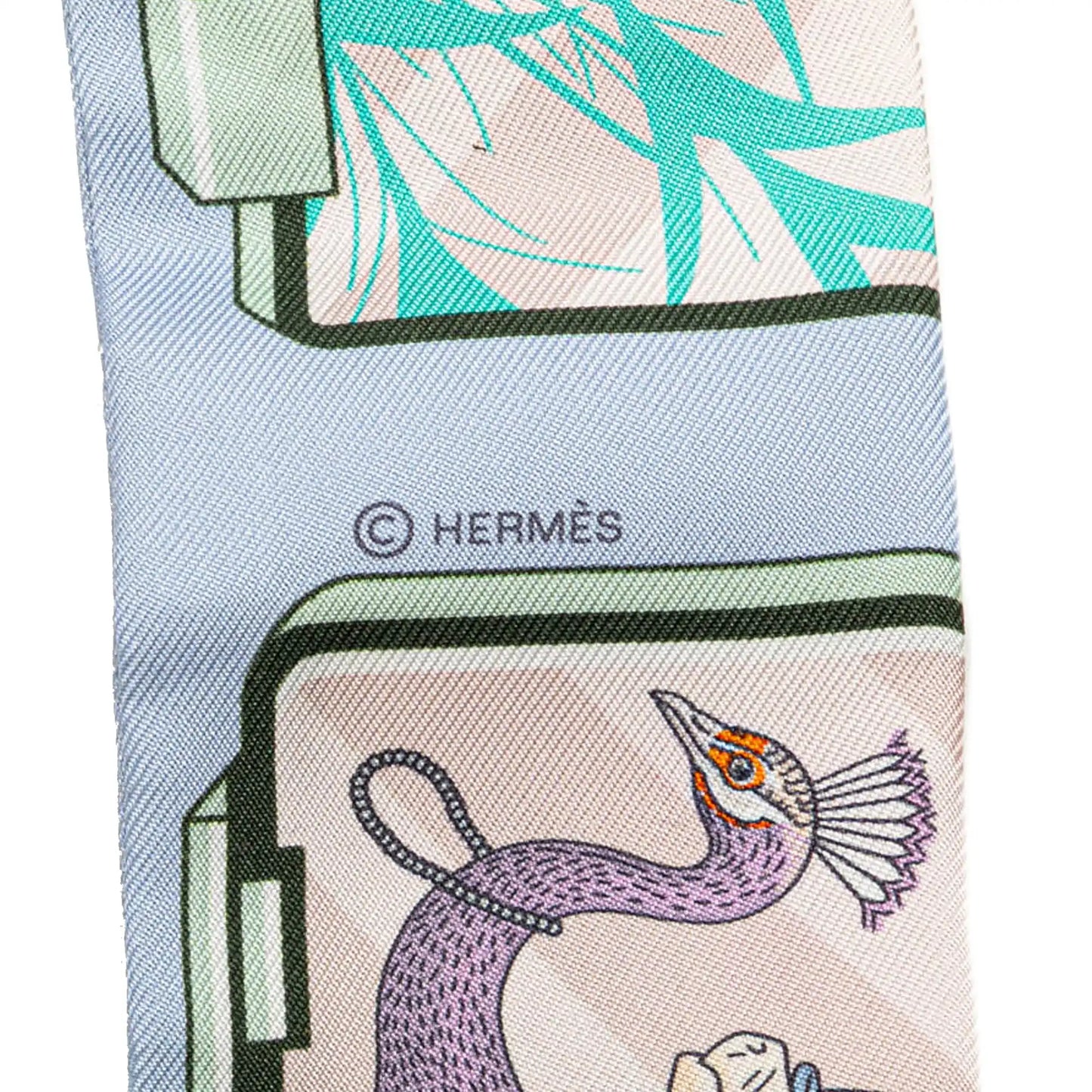 Hermès Story Silk Twilly Scarf