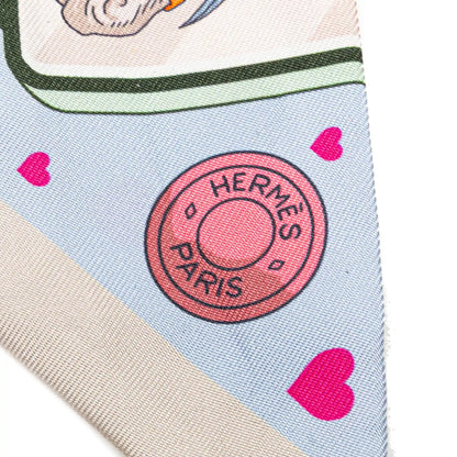Hermès Story Silk Twilly Scarf