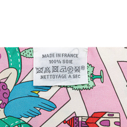 Hermès Les Nouveaux Amoureux de Paris Twilly Silk Scarf