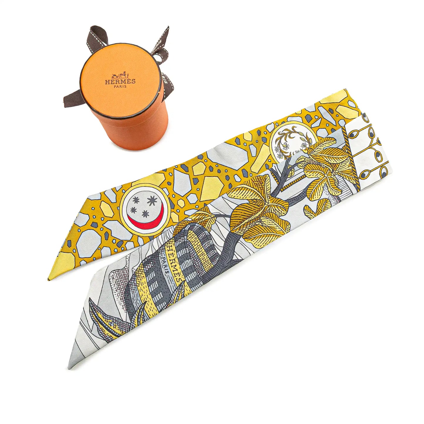 Hermès La Danse Des Amazones Twilly Silk Scarf