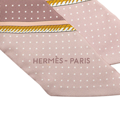 Hermès Les Voitures a Transformation Twilly Silk Scarf