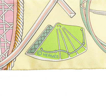 Hermès Les Voitures a Transformation Twilly Silk Scarf