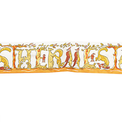 Hermès Alphabet Twilly Silk Scarf