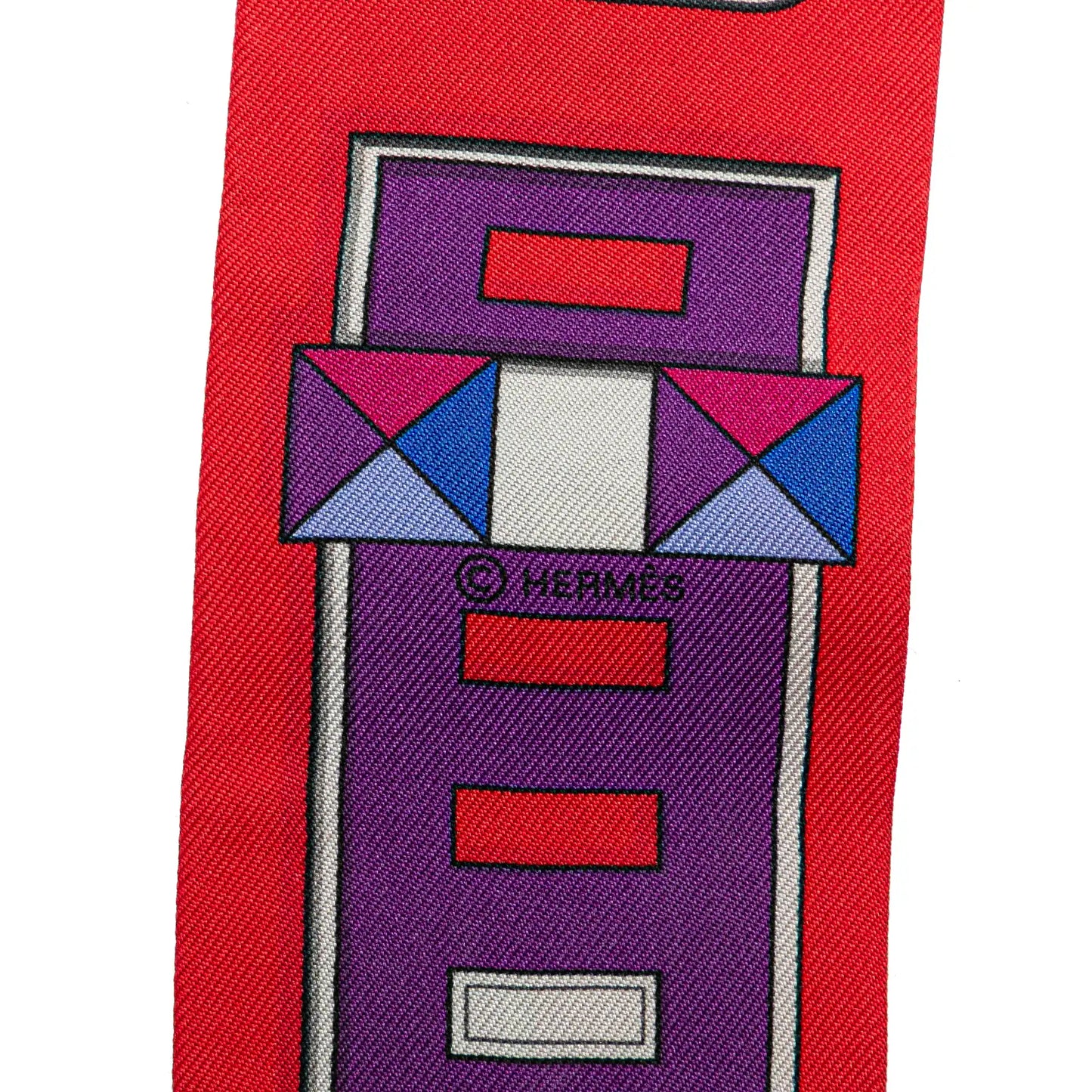 Hermès Festival Des Amazones Silk Twilly Scarf