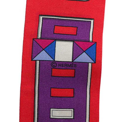 Hermès Festival Des Amazones Silk Twilly Scarf