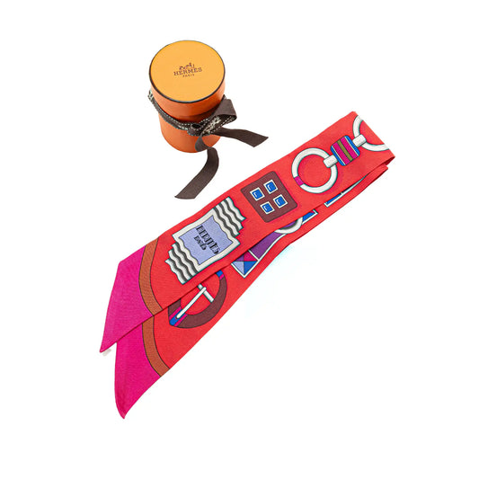 Hermès Festival Des Amazones Silk Twilly Scarf