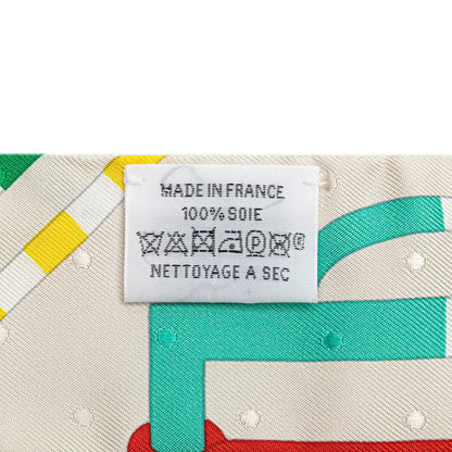 Hermès Bouclerie Moderne Plumetis Silk Twilly Scarf