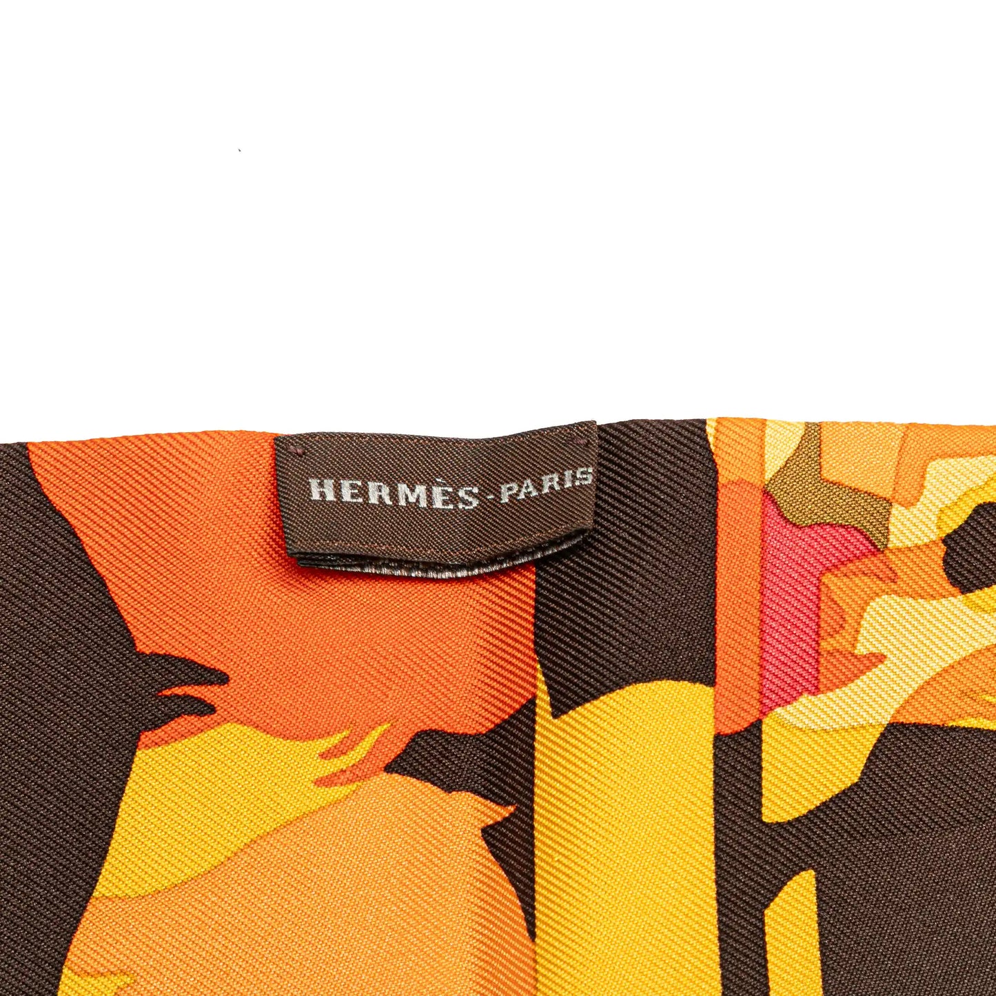 Hermès Ex Libris En Camouflage Silk Twilly Scarf