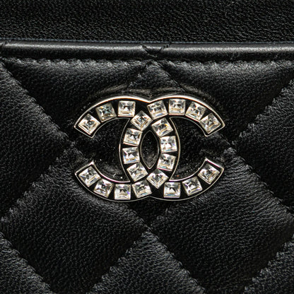 Chanel CC Quilted Lambskin Coin and Card Case