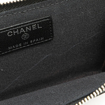 Chanel CC Quilted Lambskin Coin and Card Case