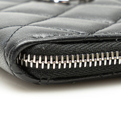 Chanel CC Quilted Lambskin Coin and Card Case