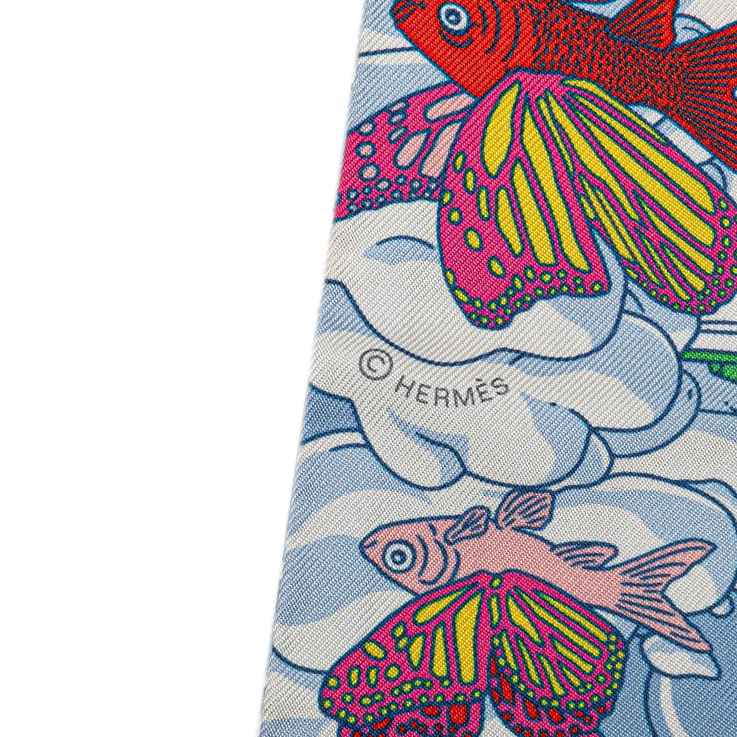 Hermès Sur Mon Nuage Silk Twilly Scarf
