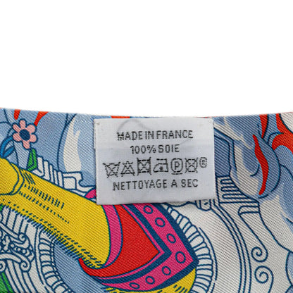 Hermès Sur Mon Nuage Silk Twilly Scarf