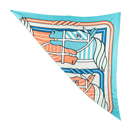 Hermès Quadrige Bayadere Giant Triangle Scarf