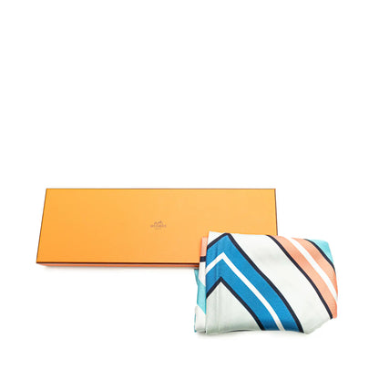 Hermès Quadrige Bayadere Giant Triangle Scarf
