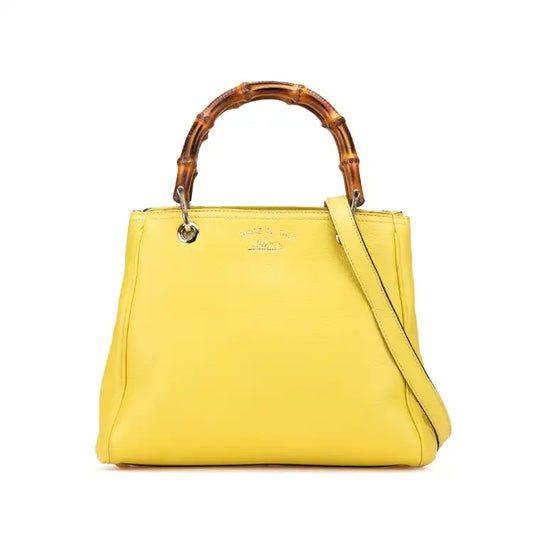 Gucci Small Calfskin Bamboo Shopper Satchel