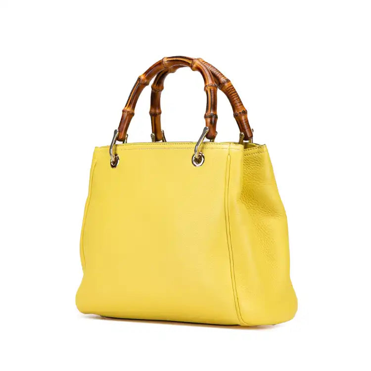Gucci Small Calfskin Bamboo Shopper Satchel
