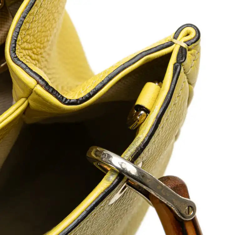 Gucci Small Calfskin Bamboo Shopper Satchel