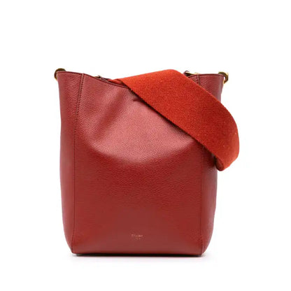 Celine Small Leather Seau Sangle Bucket Bag