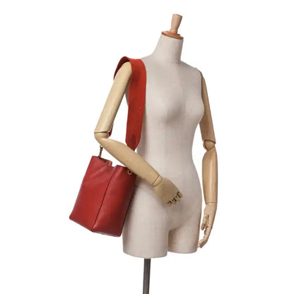 Celine Small Leather Seau Sangle Bucket Bag