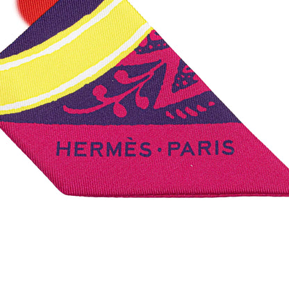 Hermès Jeu de Soie Uniforme Twilly Scarf
