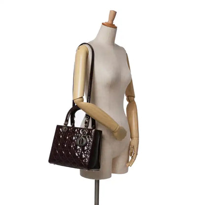 Dior Medium Patent Cannage Lady