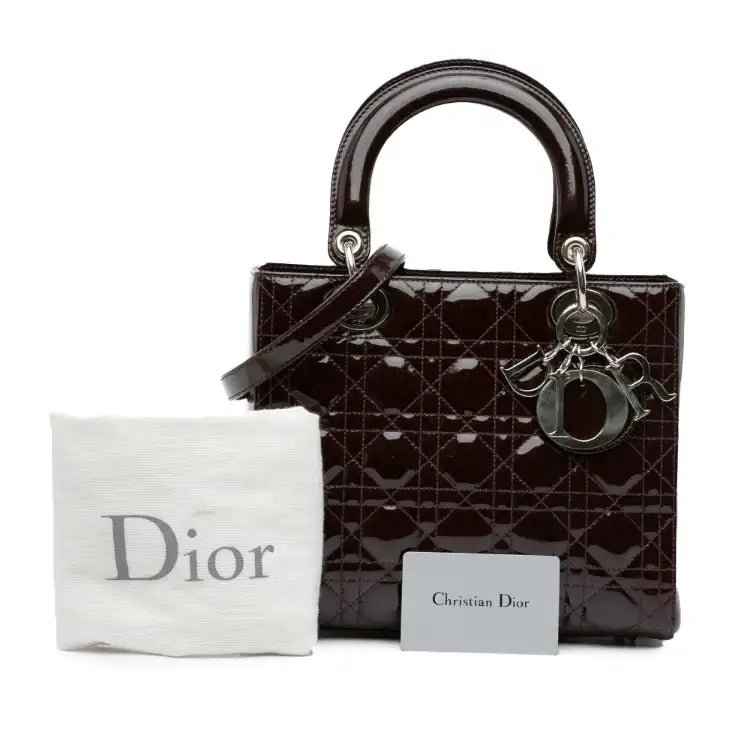 Dior Medium Patent Cannage Lady