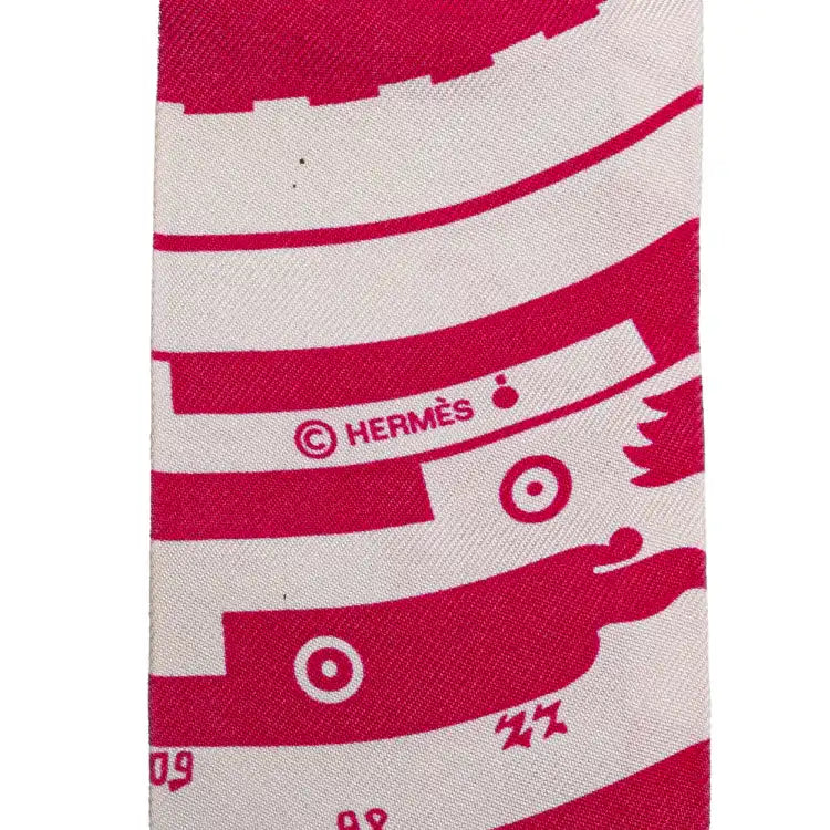 Hermès Astrologie A Pois Silk Twilly Scarf