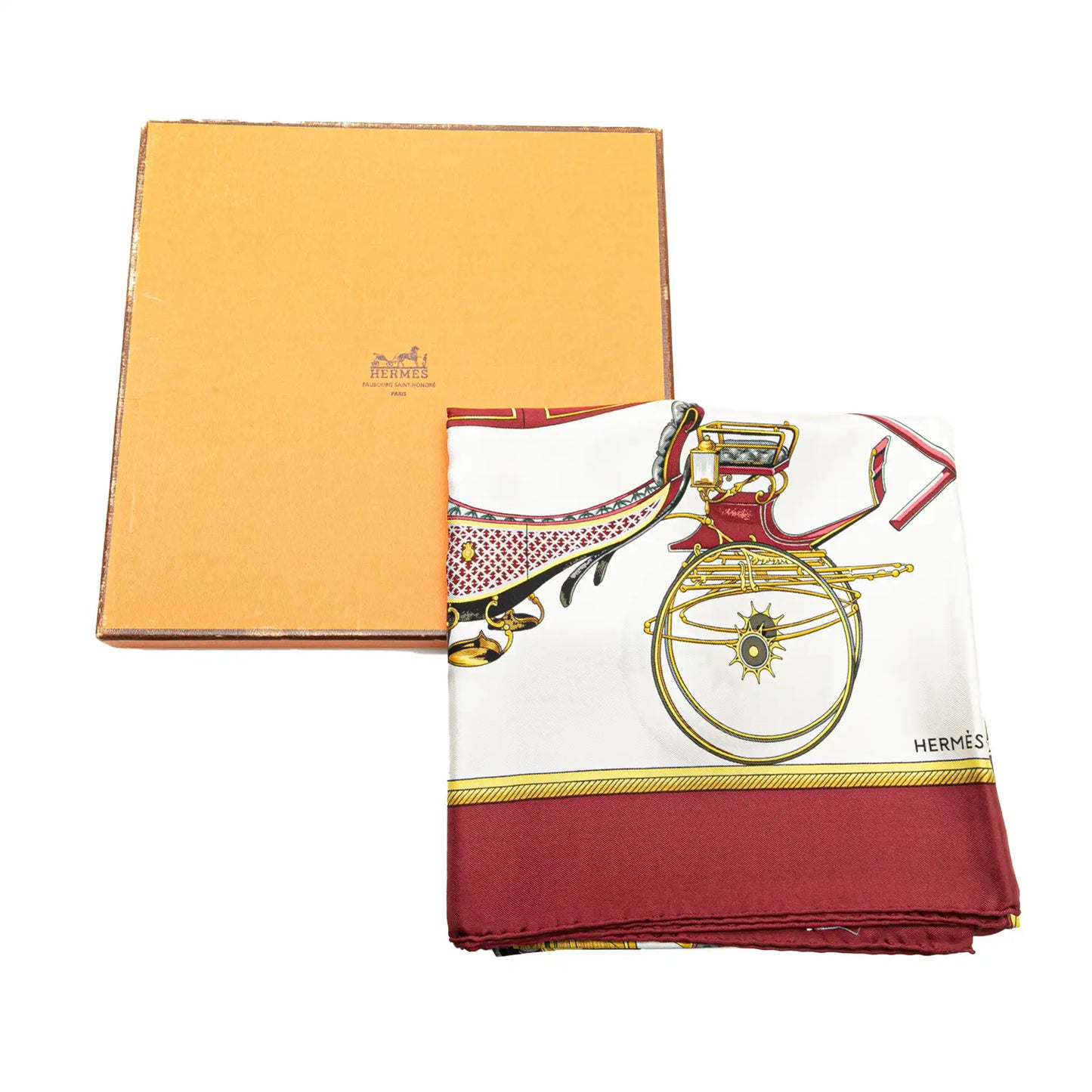 Hermès Les Voitures a Transformation Silk Scarf