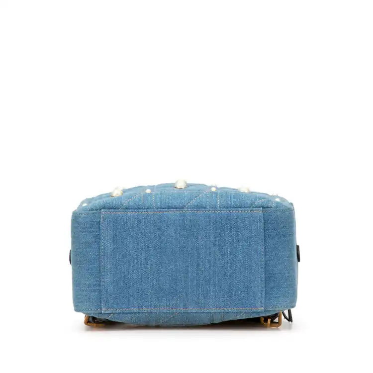 Gucci Small GG Marmont Pearl Denim Backpack