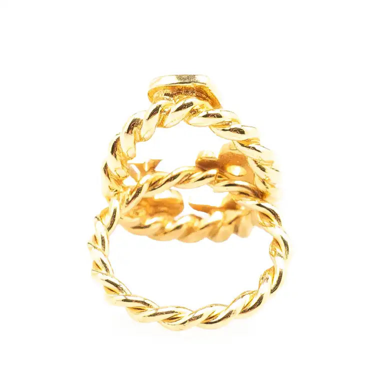 Louis Vuitton Gold Plated and Enamel Berg Sweet Monogram Ring