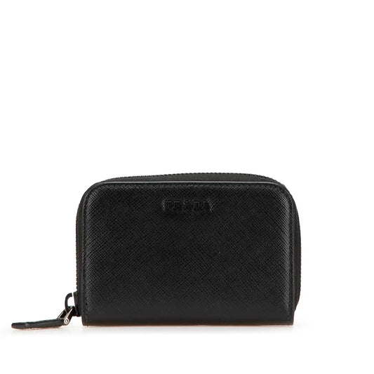 Prada Saffiano Zip Coin Pouch