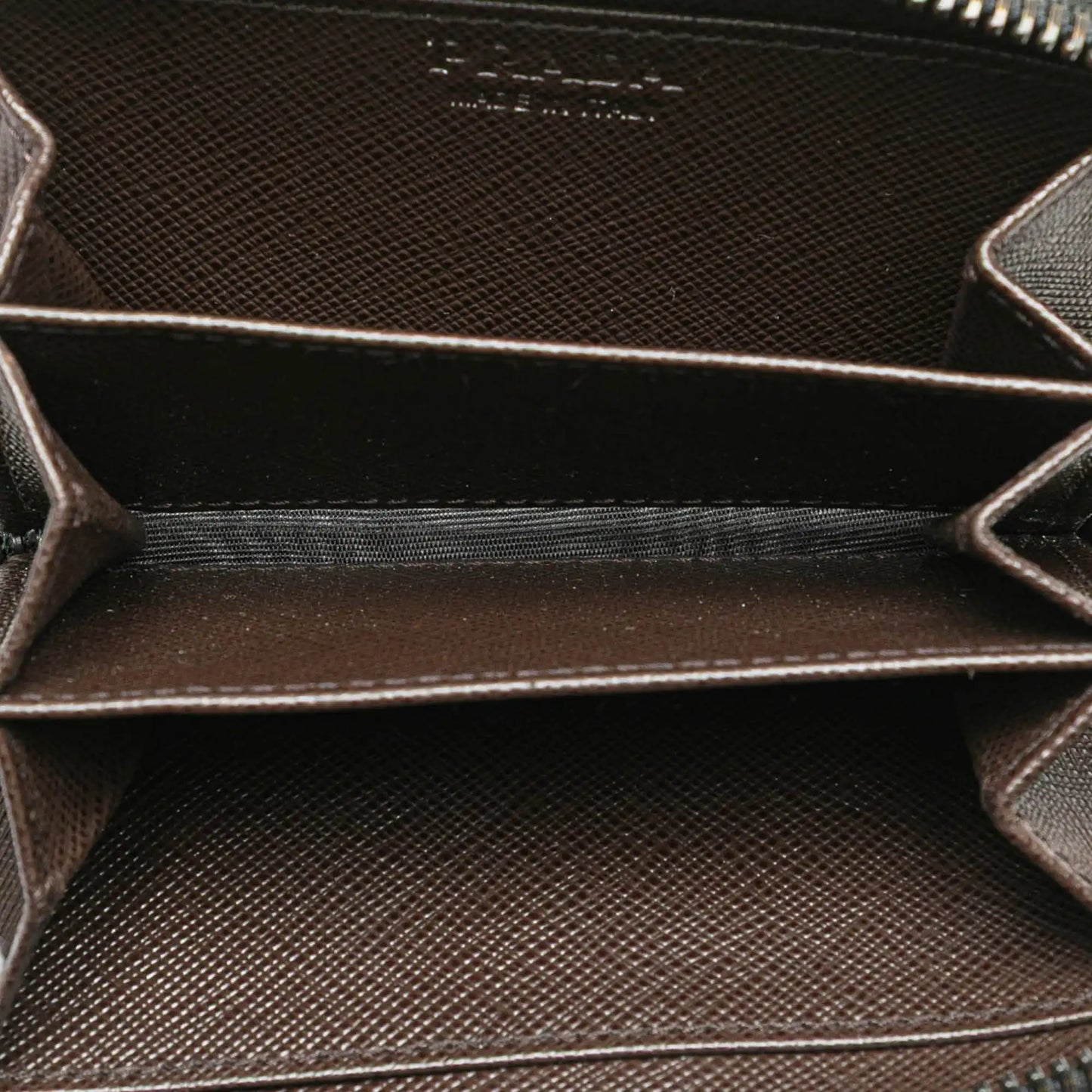 Prada Saffiano Zip Coin Pouch