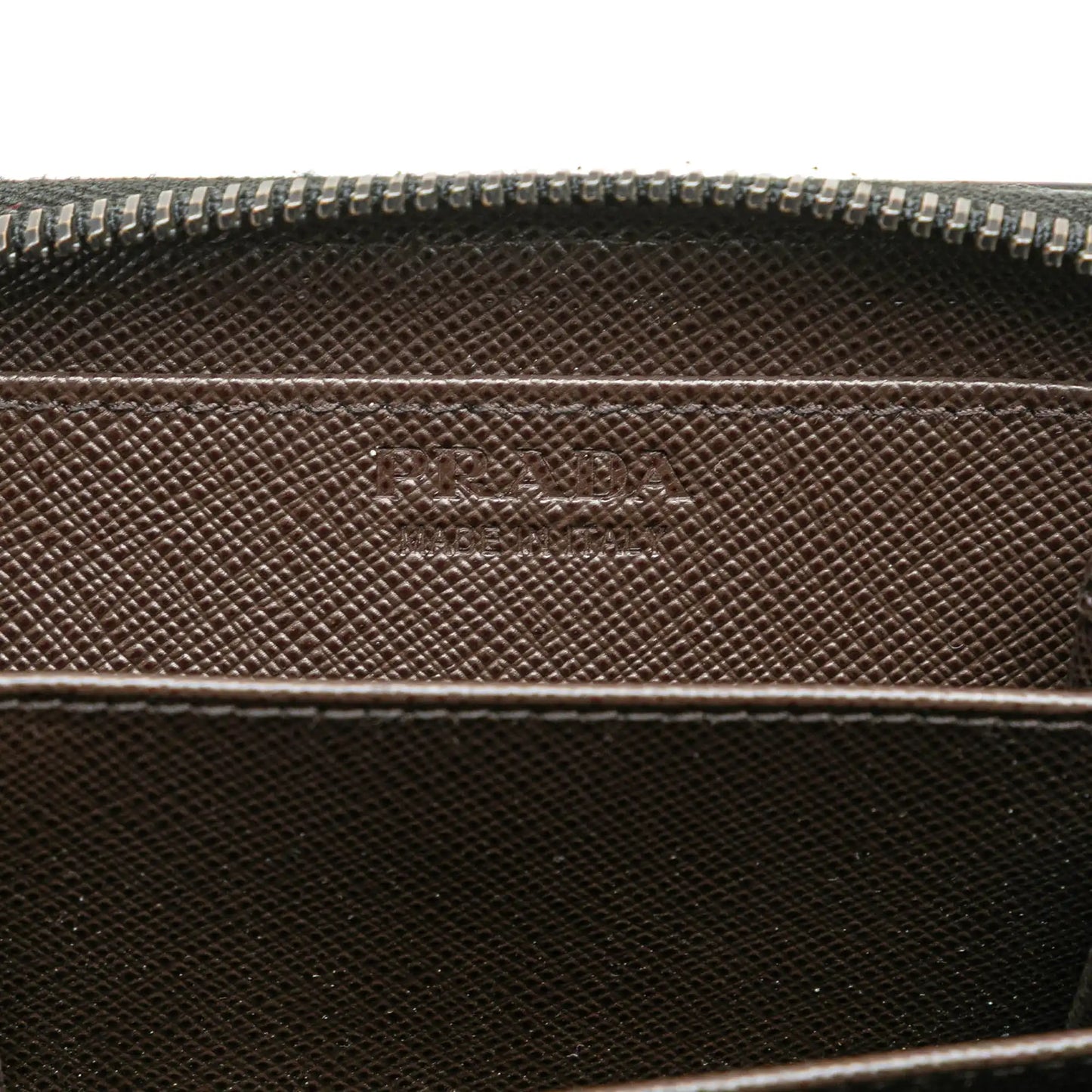 Prada Saffiano Zip Coin Pouch