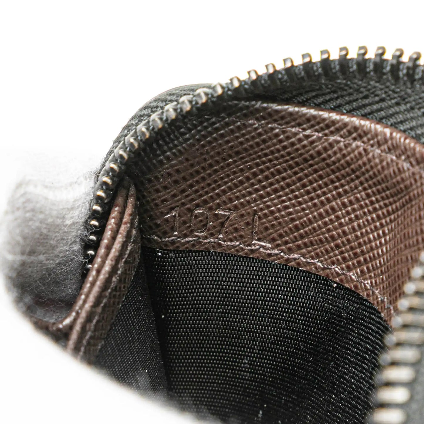Prada Saffiano Zip Coin Pouch