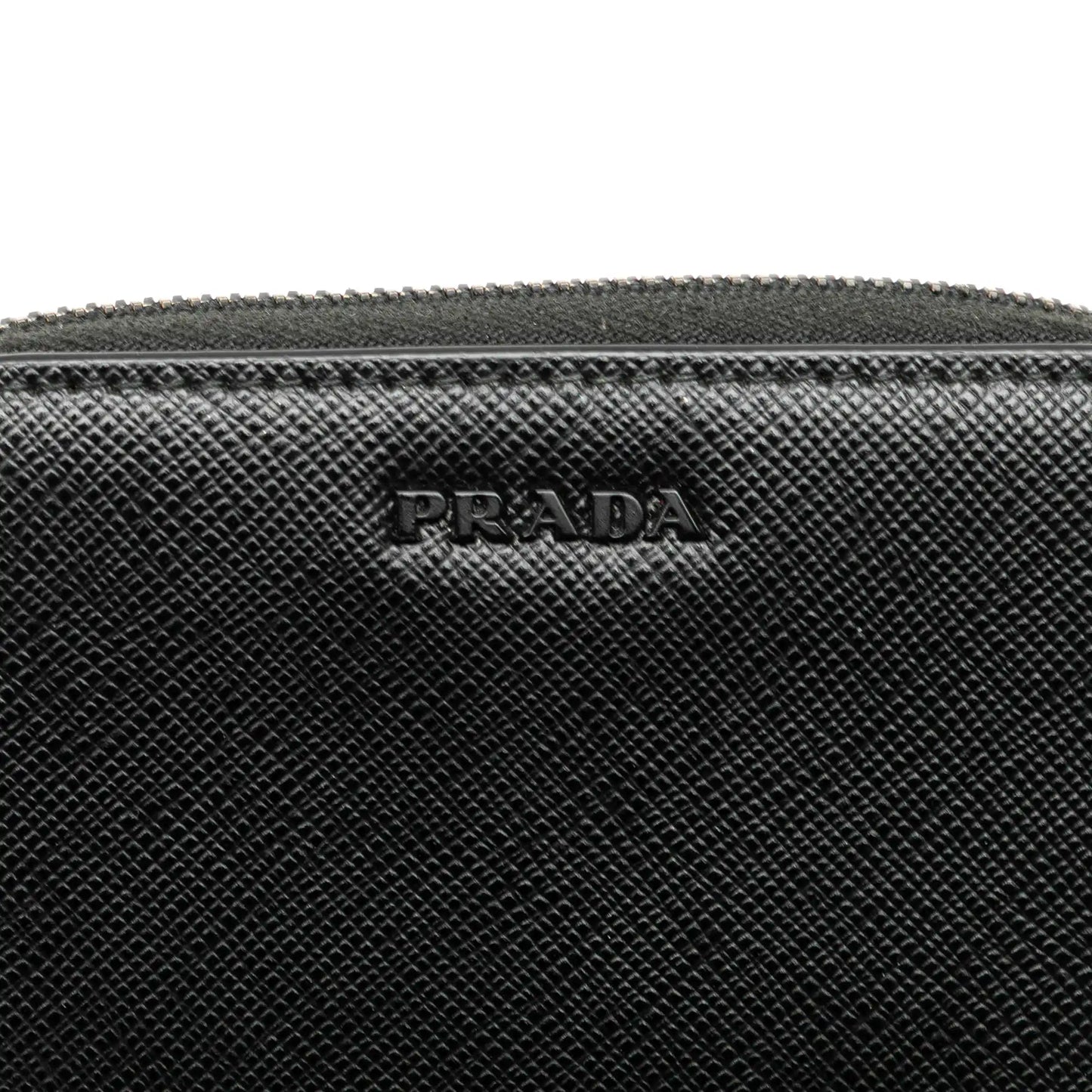 Prada Saffiano Zip Coin Pouch