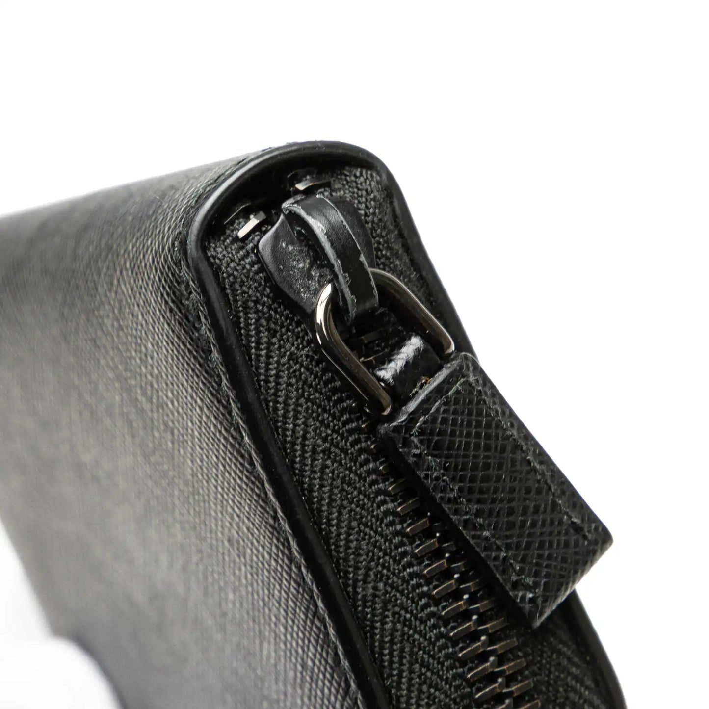 Prada Saffiano Zip Coin Pouch