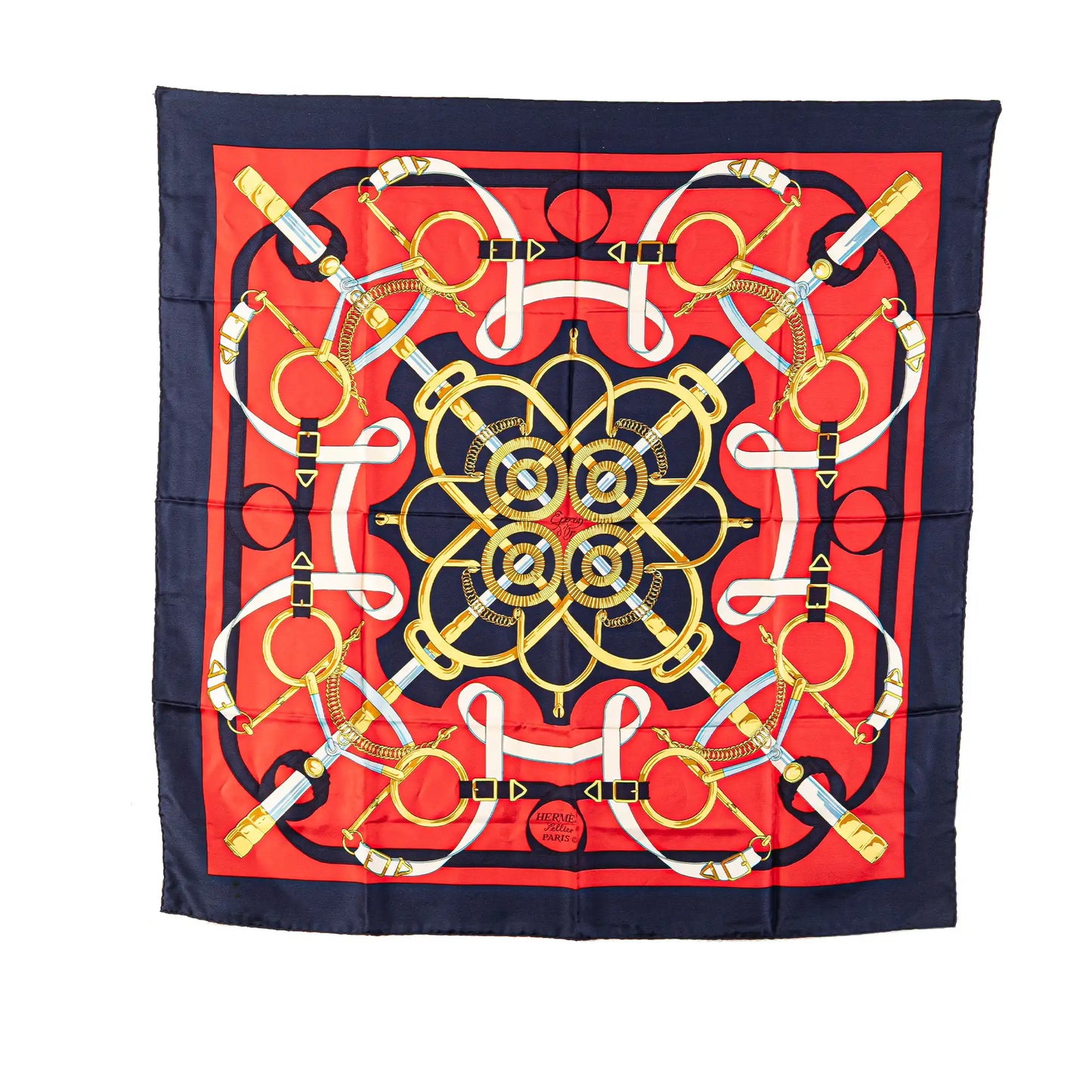 Hermès Eperon d'Or Silk Scarf