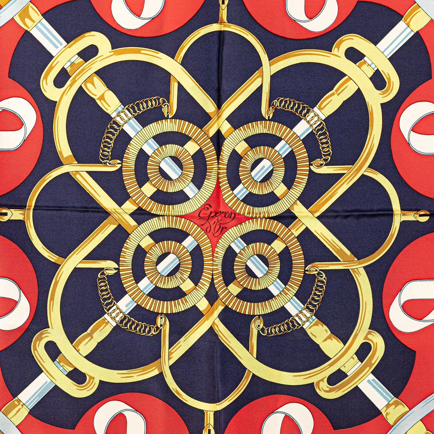 Hermès Eperon d'Or Silk Scarf