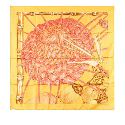 Hermès Jardin Creole Detail Silk Scarf