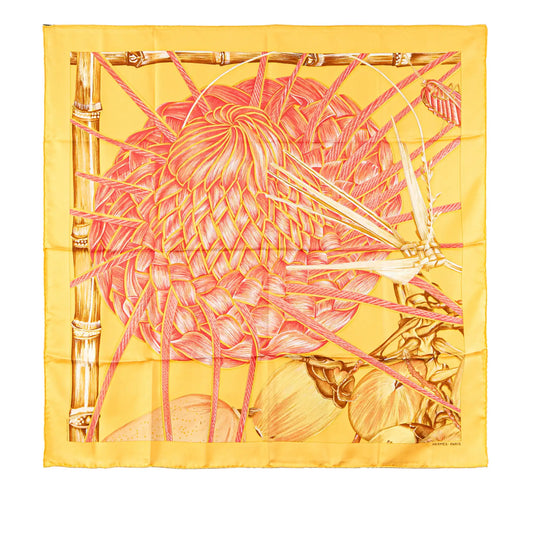 Hermès Jardin Creole Detail Silk Scarf