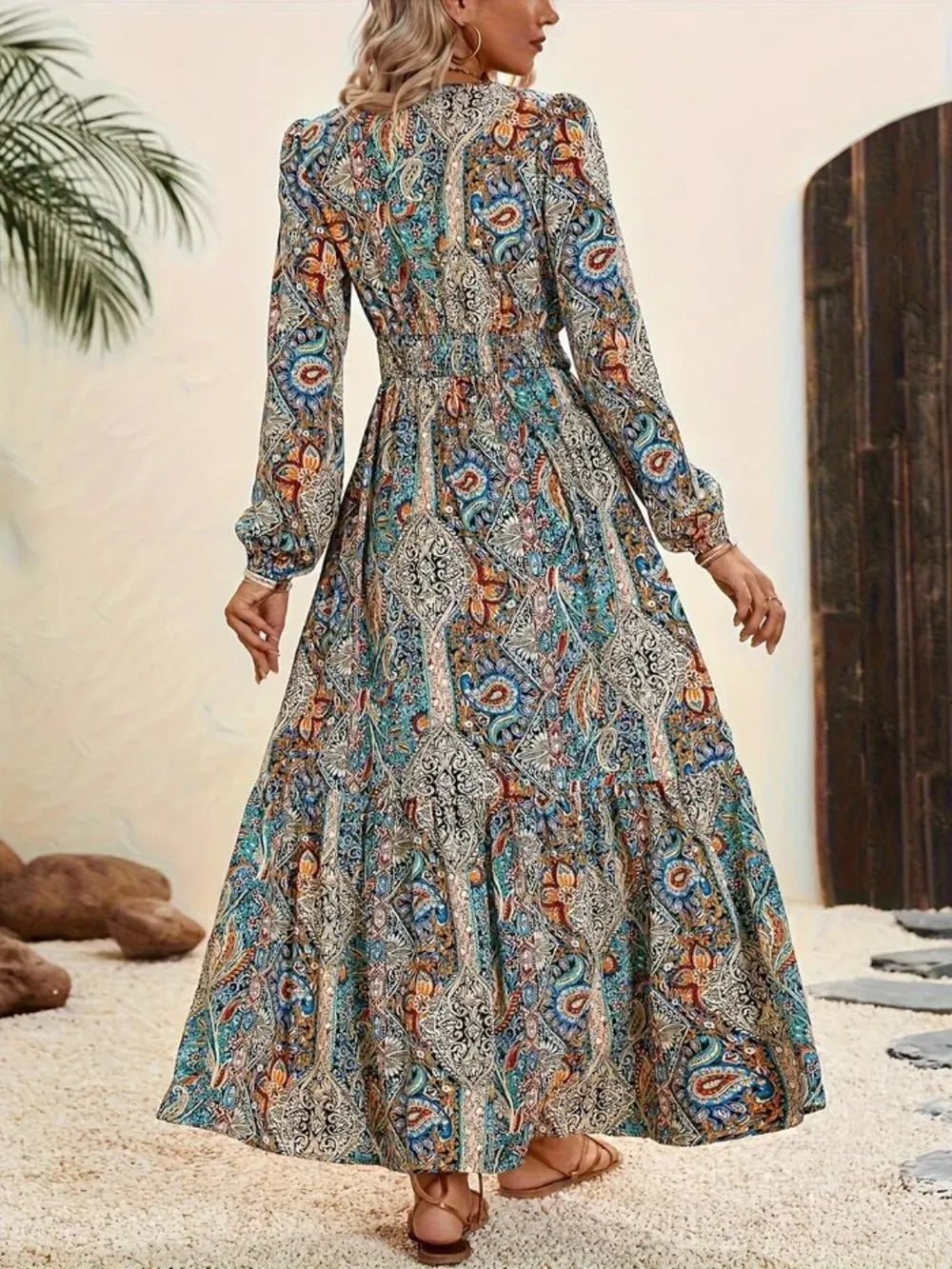 She Wears Glory “Hadassah” Tie-Neck Maxi Dress — A Garment of Hidden Royalty - She Wears Glory Beverly Hills