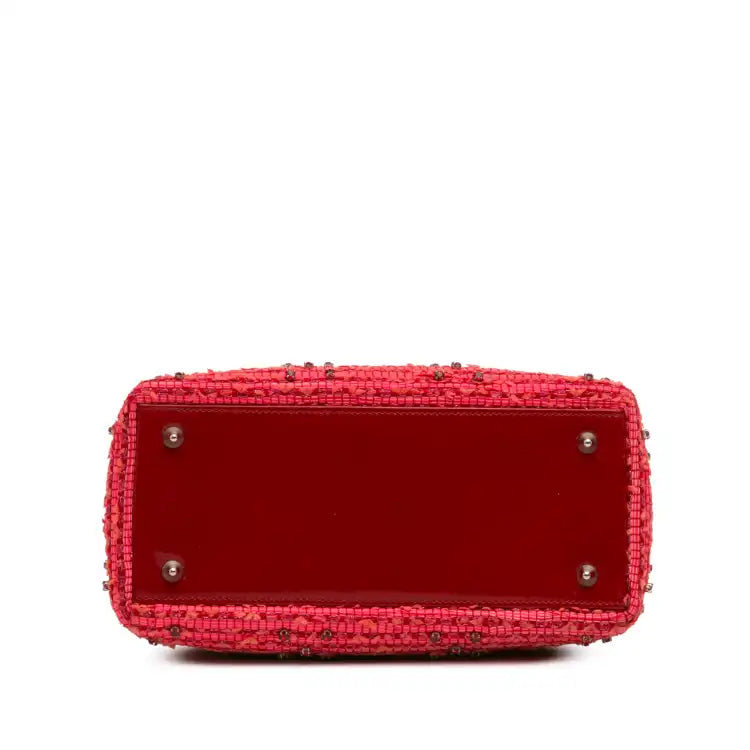 Dior Medium Tweed Fringe Rhinestone Lady Dior