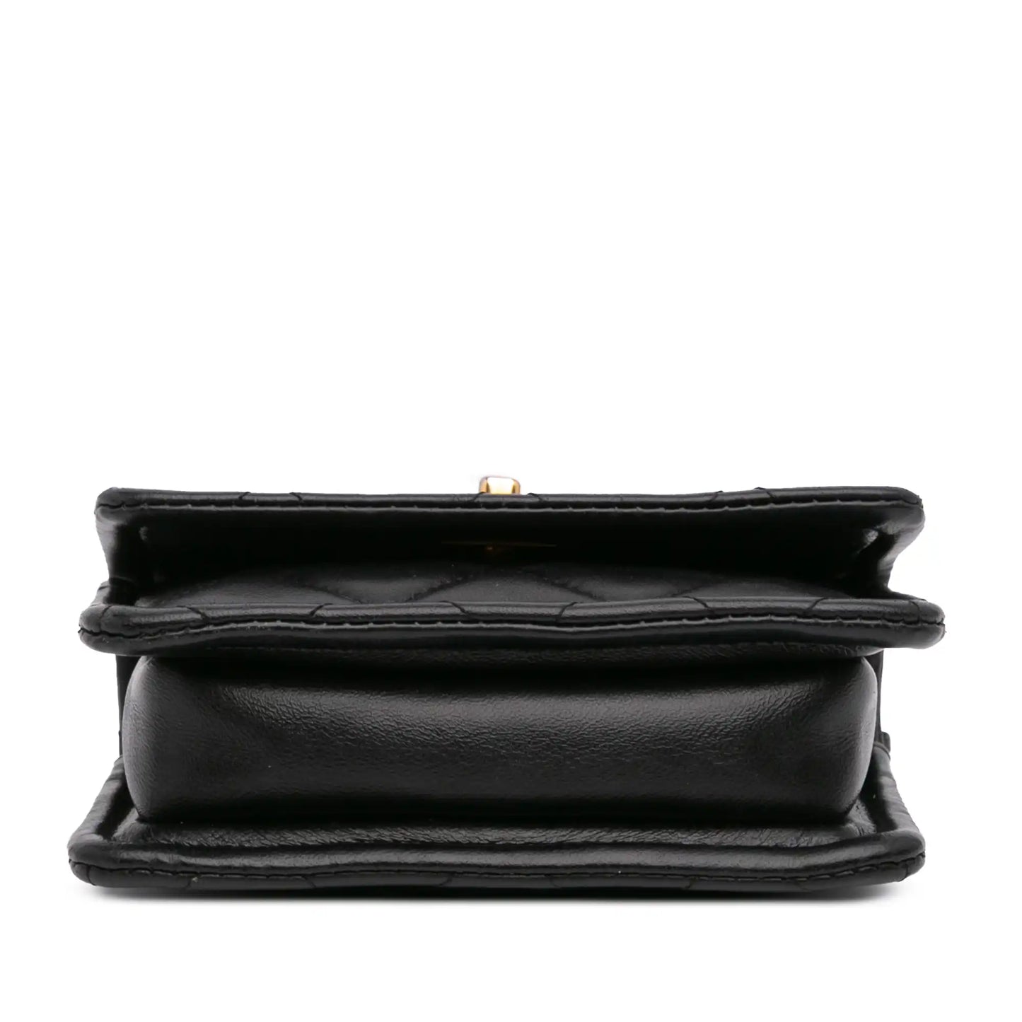 Chanel Mini Lambskin Button On Top Flap