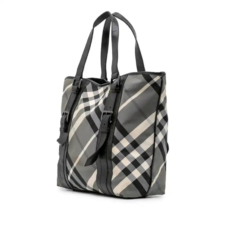 Burberry Medium Beat Check Nylon Victoria Tote