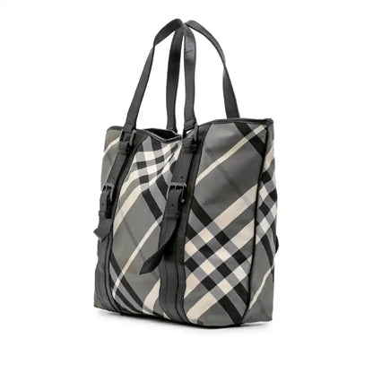 Burberry Medium Beat Check Nylon Victoria Tote