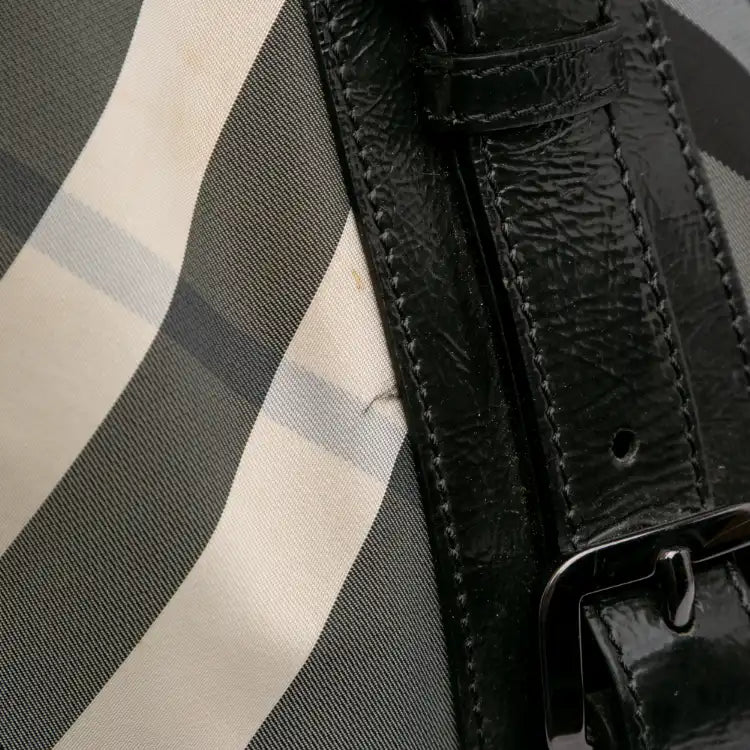 Burberry Medium Beat Check Nylon Victoria Tote