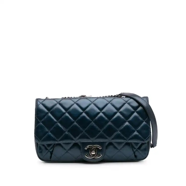 Chanel Quilted Glazed Calfskin Coco Pleats Flap