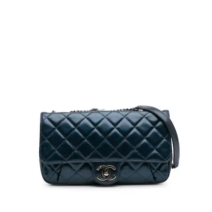 Chanel Quilted Glazed Calfskin Coco Pleats Flap